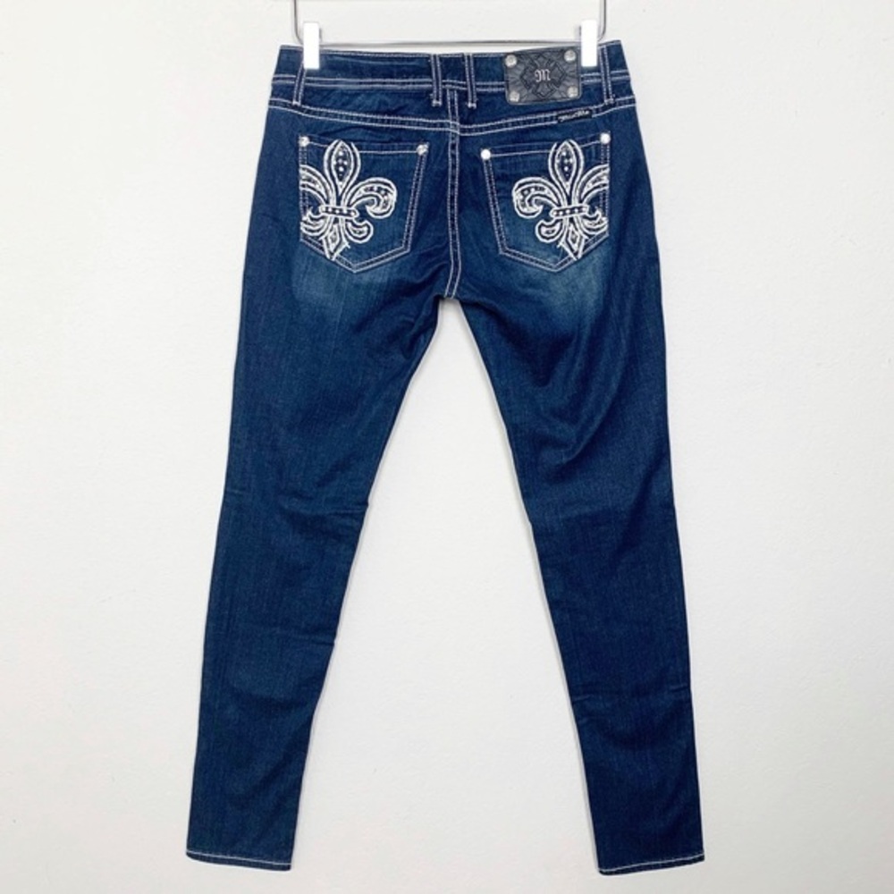 MISS ME Fleur De Lis Jeggings
